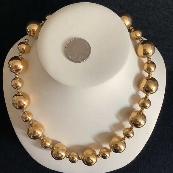 Vintage Napier large gold ball necklace. - Picture 1 of 6